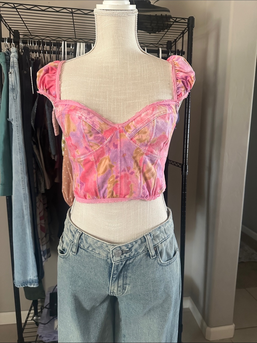 Free People Floral Wrap top